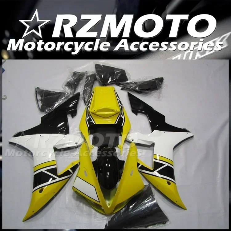 4Gifts New ABS Whole Motorcycle Fairings Kit Fit For YAMAHA YZF-R1 2002 2003 02 03 Bodywork Set Yellow White