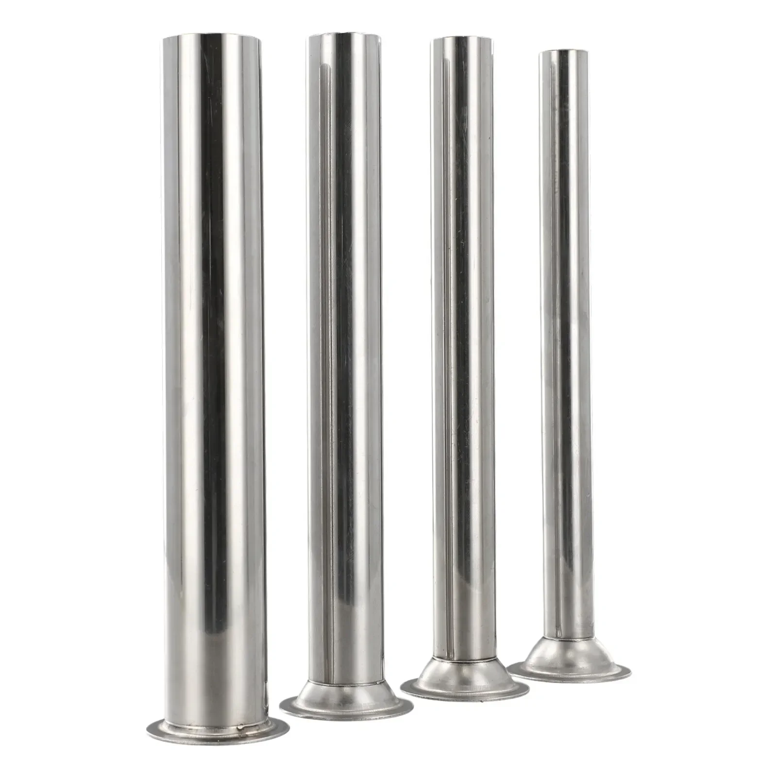 4Pcs Stuffing Tubes Шприц Колбасный Embutidora De Chorizo Sausage Stuffer Funnels Nozzles Silver 165mm/6.5inch