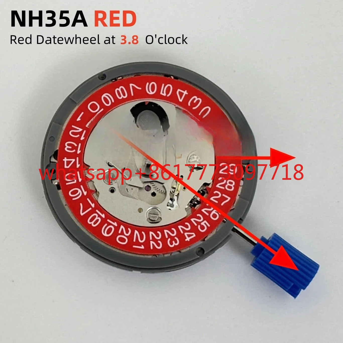 NH35 حركة ميكانيكية معدلة عجلة التاريخ الأحمر 3.0/3.8 تاج اليابان Mod NH35A آلية أسود/أزرق/قرص فضي عتيق