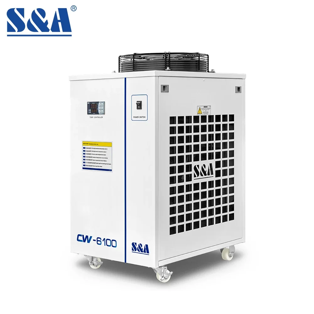 S&A CW-6100BI 220V 1/2Hp Automatic Chilling Equipment Cooling CNC Spindle Air Cooled Chiller