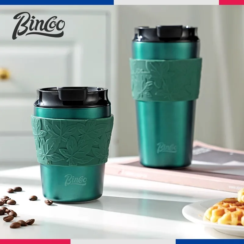 Portable coffee cups with ceramic coating large capacity portable water cups stainless steel insulated mugs coffee cups