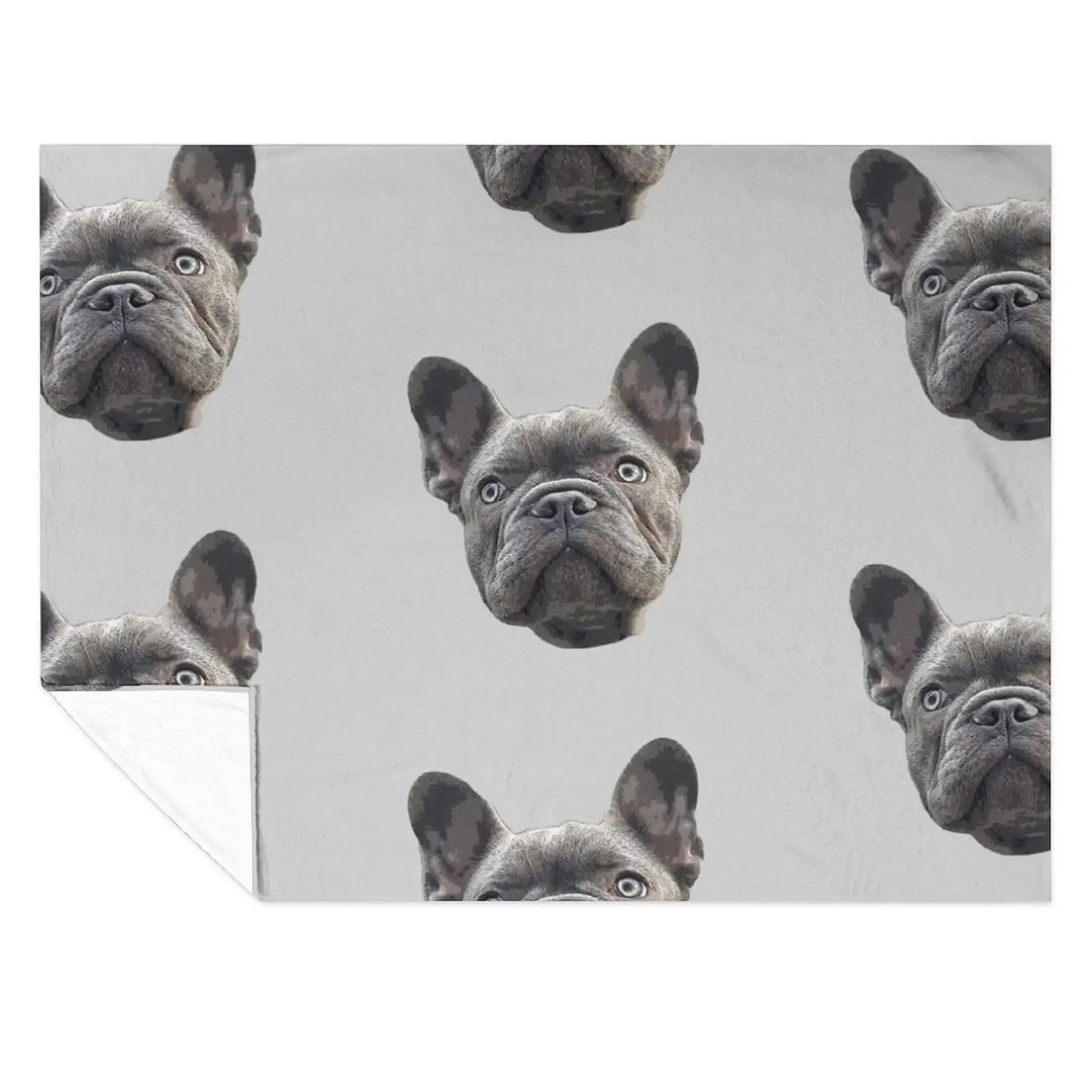 

French Bulldog Blue Puppy Dog Throw Blanket Beach Hairys Luxury Thicken Picnic Blankets