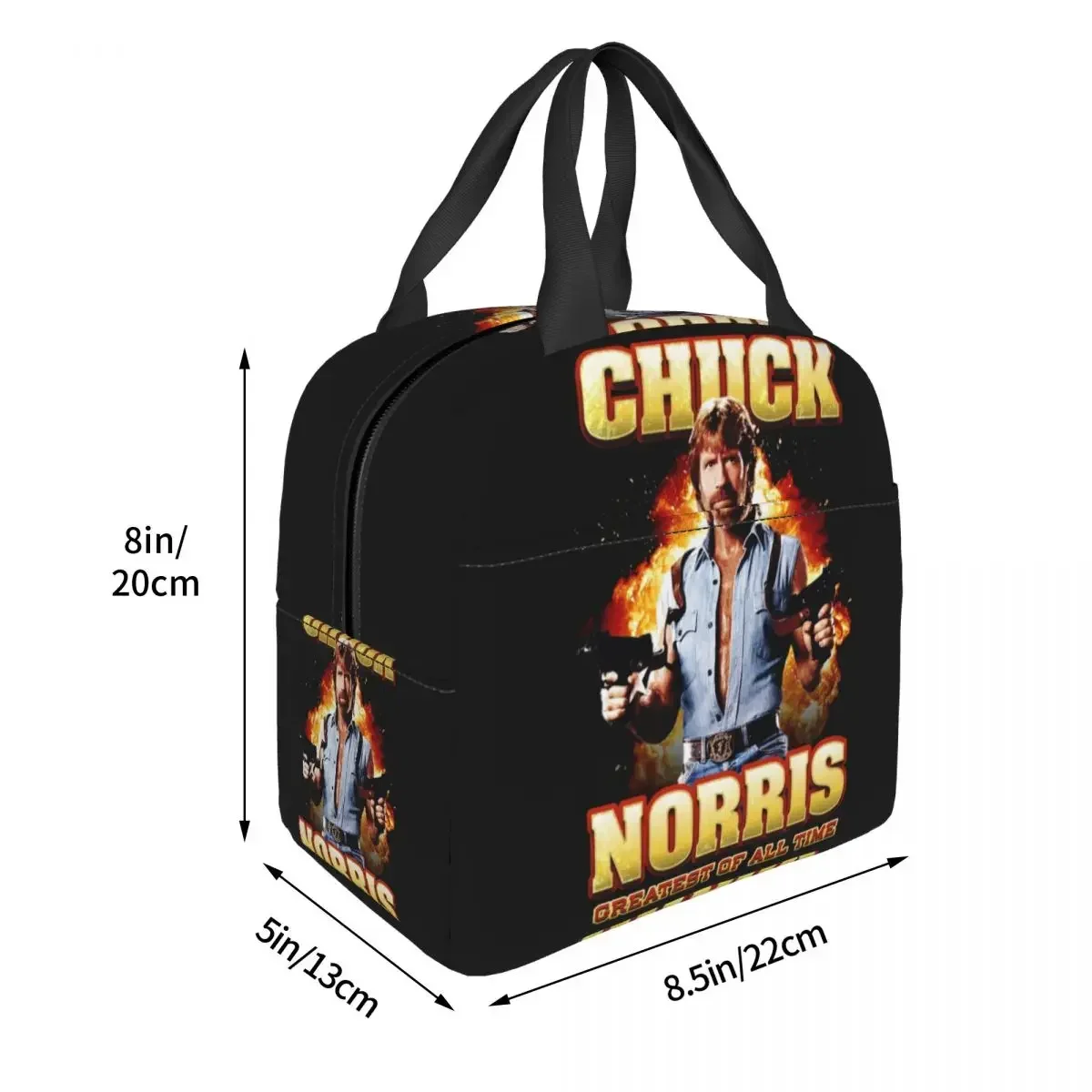 Chuck Norris Greatest Of All Time Essential Insulated Lunch Bag for Women Children Portable Food Boxes Thermal Lunch Box Tote