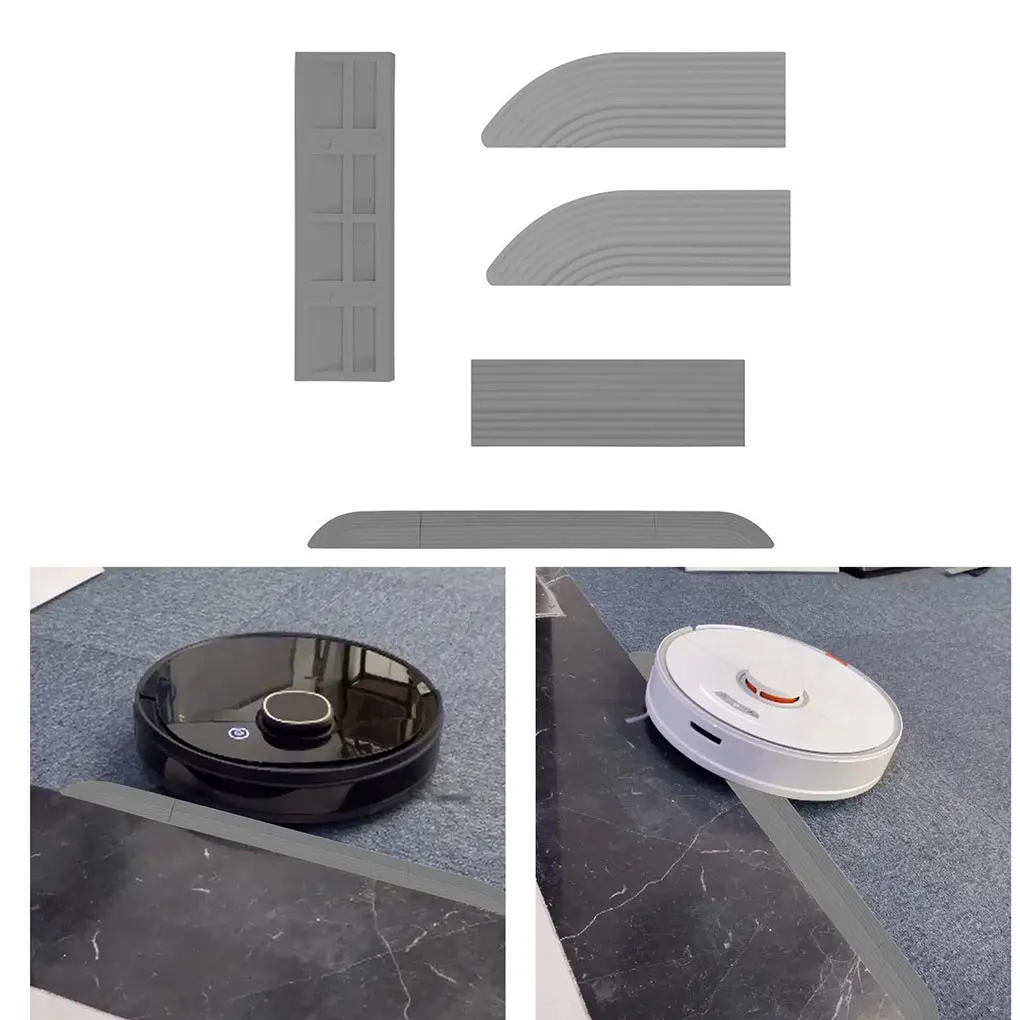 4pcs ABS DIY Robot Vacuum Door Non-deformable Kid-Friendly Easy To Climb Threshold Rise Threshold