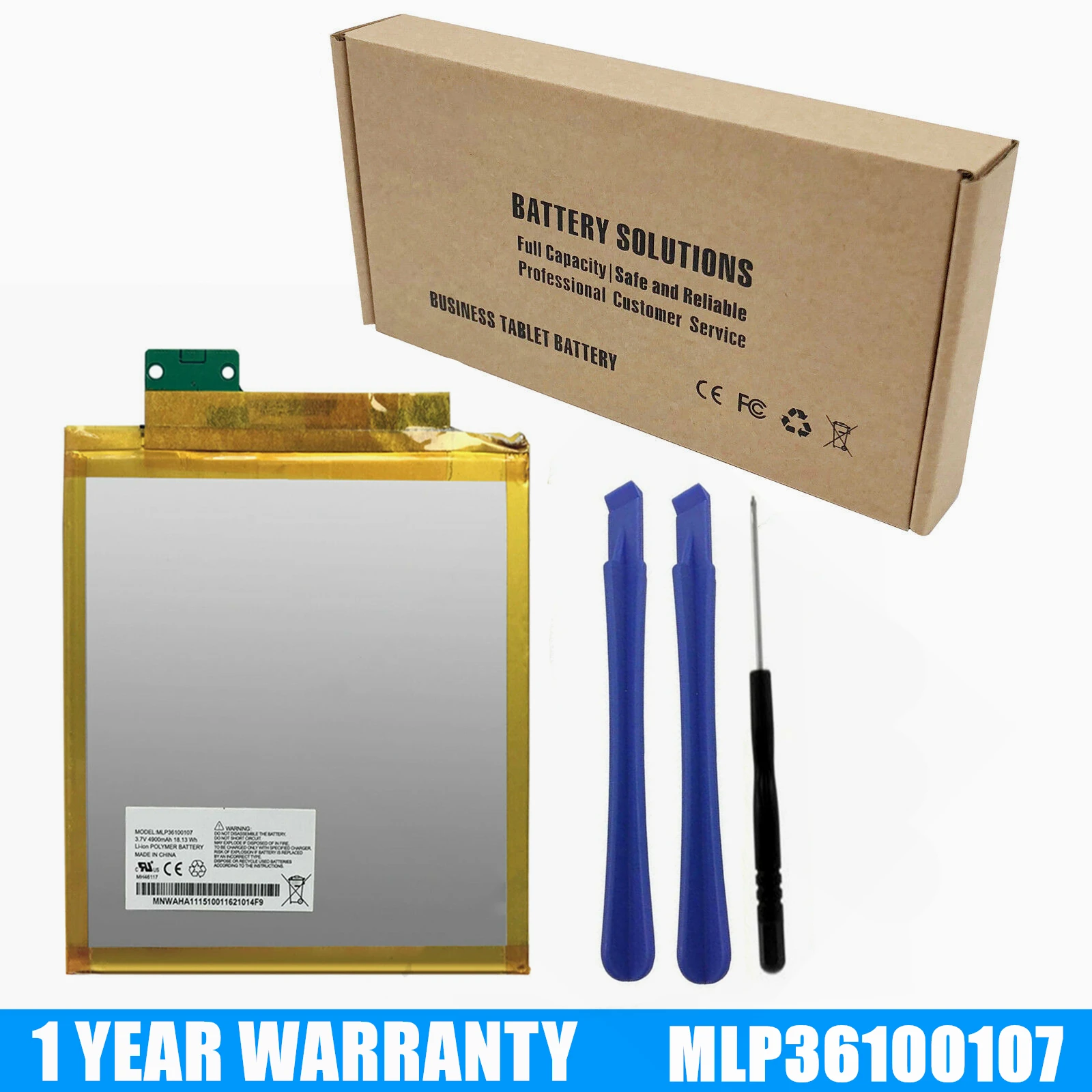 New Battery MLP36100107 For Verizon Ellipsis 8 QTAQZ3 & Kids LTE QTAQZ3KID