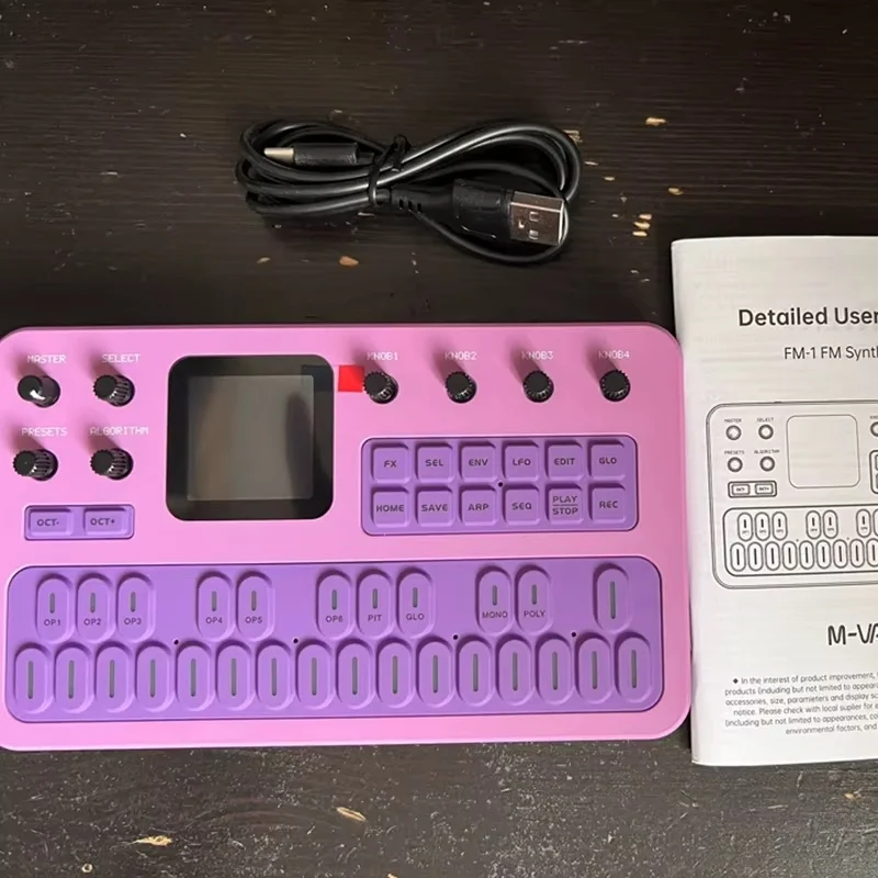 M-Vave Fm1 Portable Mini Synthesizer Effect Device Arpeggiator Sequencer Speaker For Music Production Performance