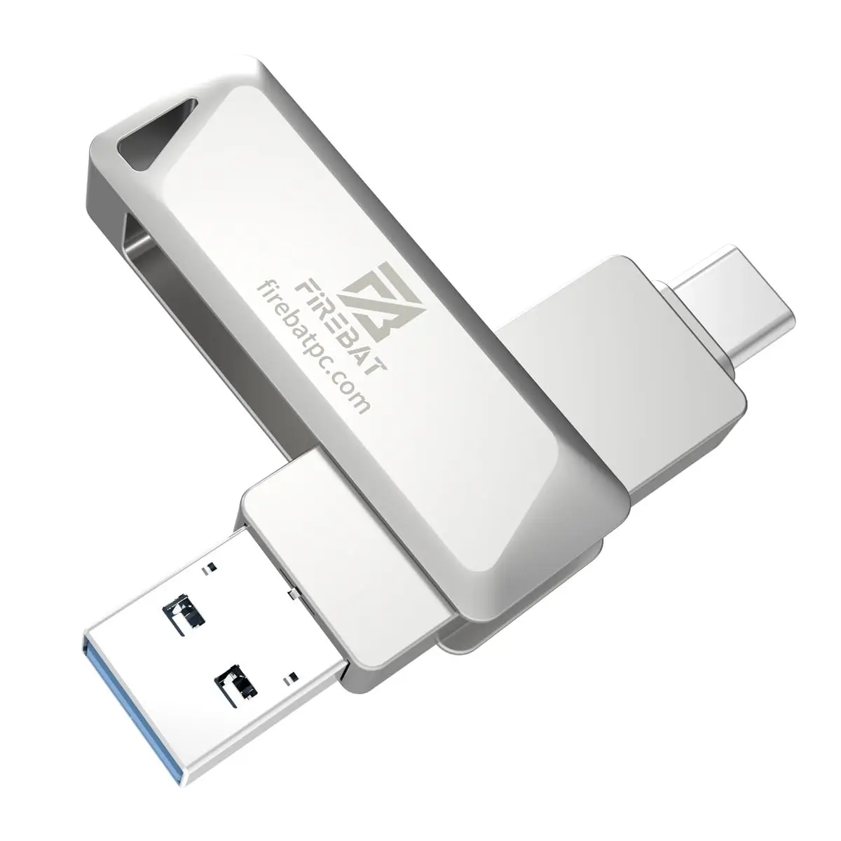 محرك أقراص فلاش Firebat USB، محرك أقراص USB-C وUSB-A سعة 64 جيجابايت مزدوج 2 في 1 وUSB-A 3.2، لهاتف iPhone 15 وما بعد ذلك، هاتف Android، Tablet، MacBook،