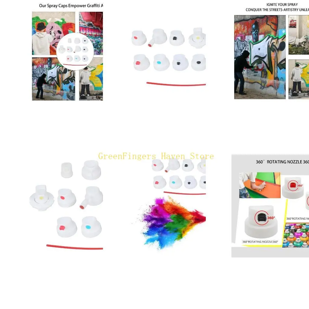 F68D Set Of 10 Polyethylene Sprayer Paint Caps With Accuracy Nozzle Design Sturdy Sprayer Bottle Nozzle Tip