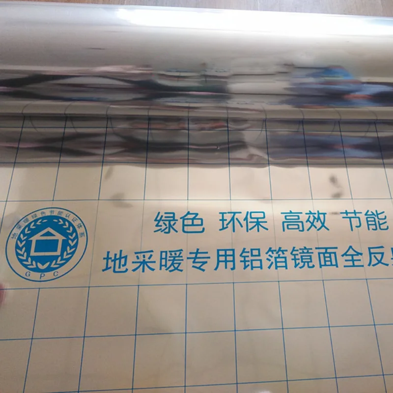 2 Square meters Energy Saving Aluminum Foil Insulation Mirror Reflection Film for Electric Underfloor Heating System