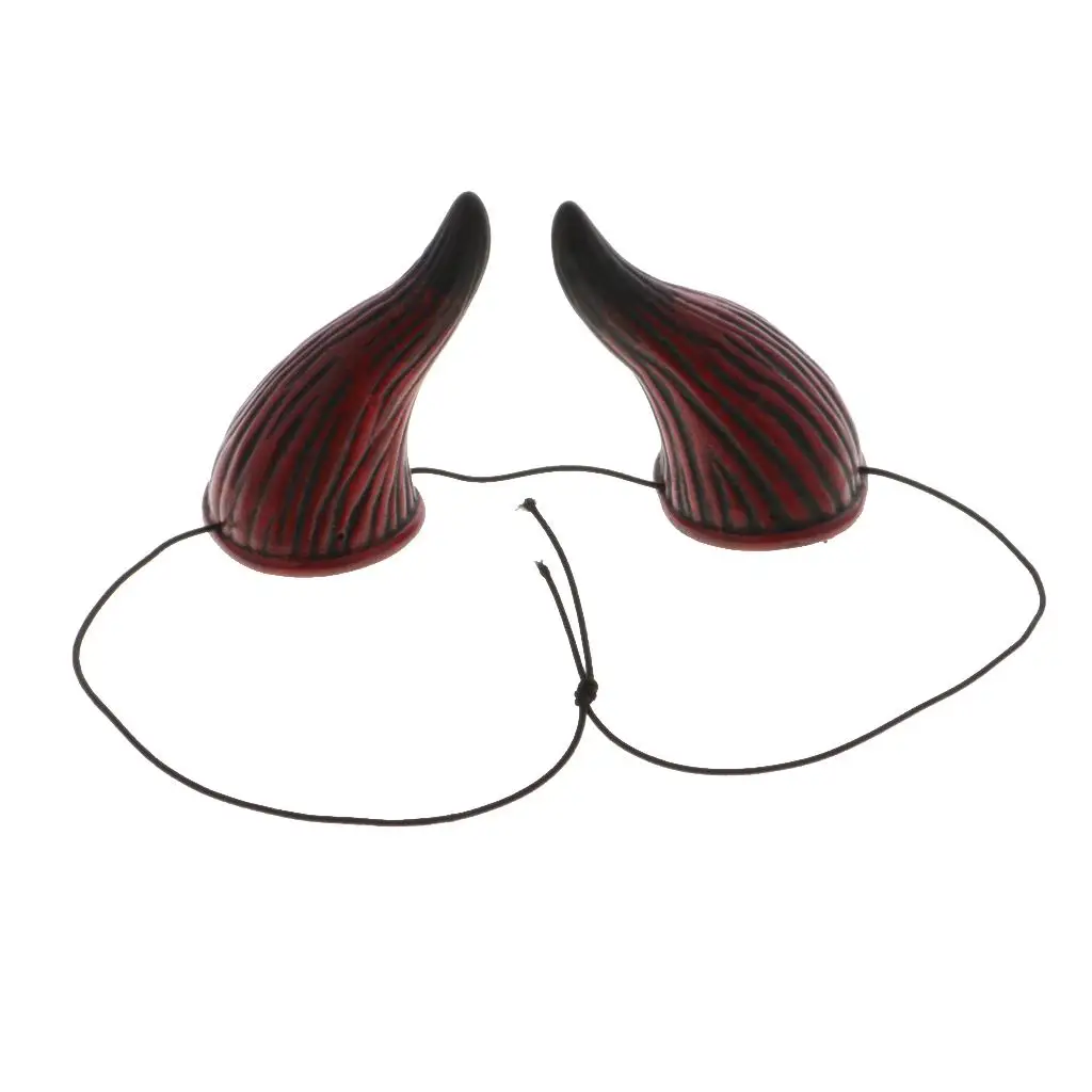 Plastic Ox Horn Costume Hairband Unisex Bull Horn Headwrap Accessory for Halloween Cosplay Fancy Dress Party Themed Events
