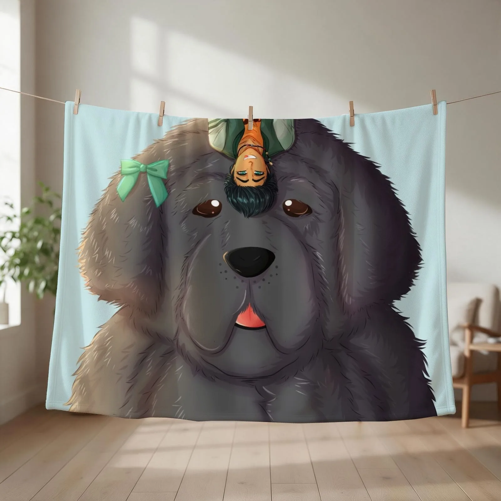 Percy and Mrs. O'Leary Throw Blanket Picnic Bed covers for winter christmas gifts Blankets
