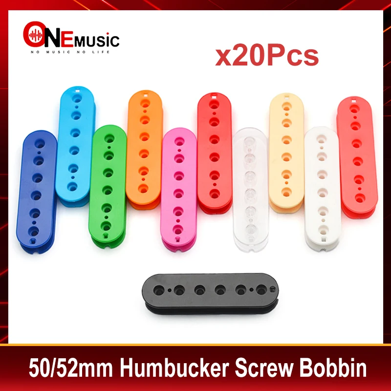 20Pcs Multi Color 50/52mm Guitar Pickup Screw Bobbin for Electric Guitar Humbucker Double Coil Pickup