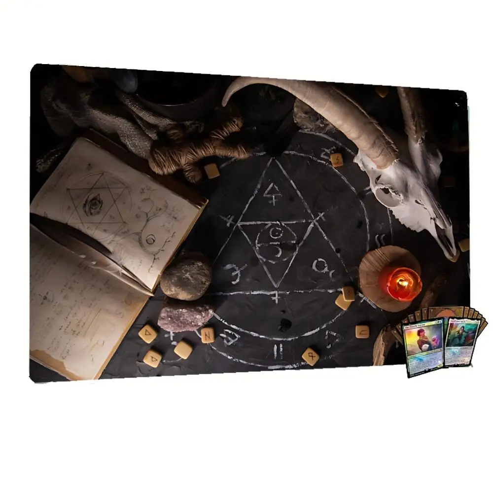 Mystic Goat Art Print Mousepad Non‑Slip Rubber Base Keyboard Pad for Card Game Gaming Desktop Decor mouse pad