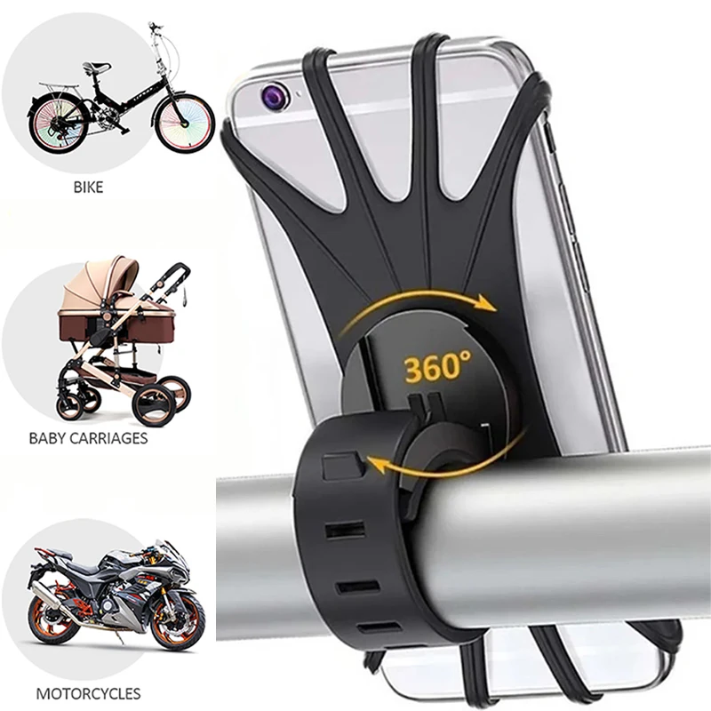 

Universal Bicycle Silicone Mobile Phone Holder for iPhone Samsung Xiaomi Huawei All Phone Bike Motocycle Handlebar Bracket Stand