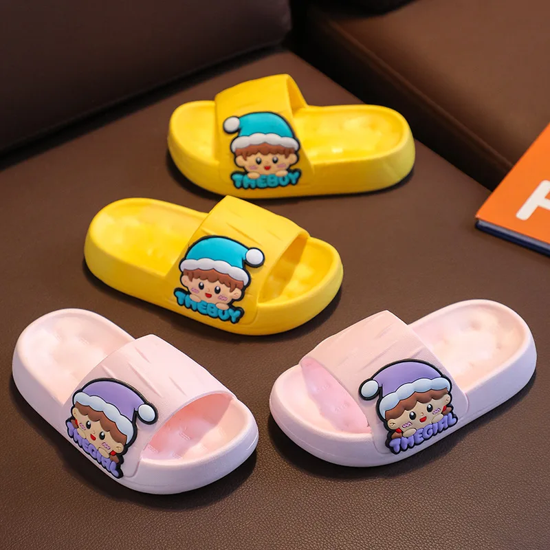 Cartoon Children's Slippers for Girls Boys Summer Non-slip Thick Sole Beach Shoes Indoor Comfort Platform Slippers Girls Shoes