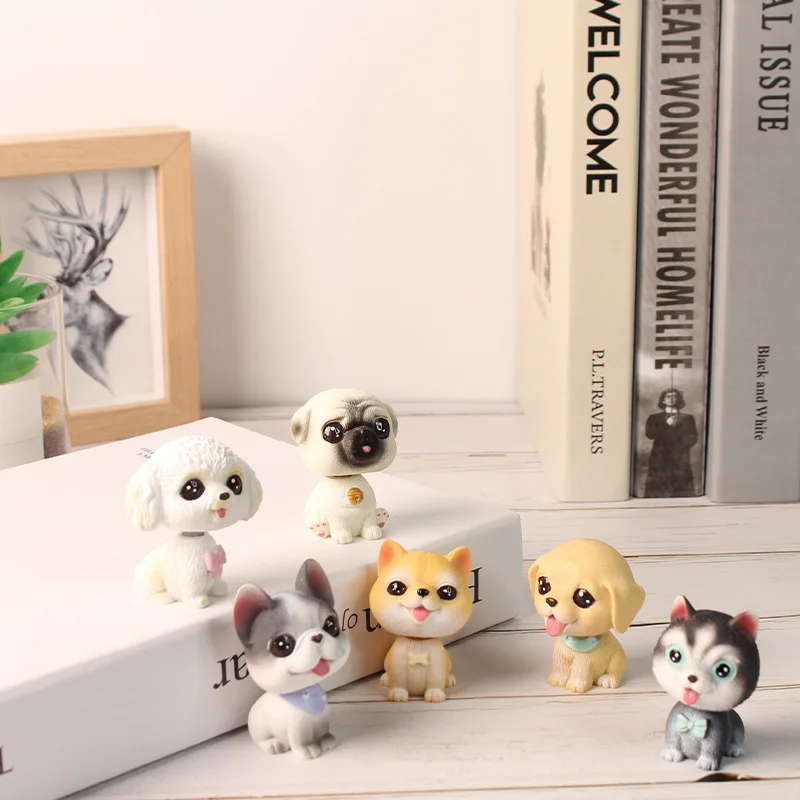 Cartoon Cute New Small Animal Puppy Resin Desktop Decorative Ornaments Creative Cute Dog Car Supplies Ornaments Birthday Gifts