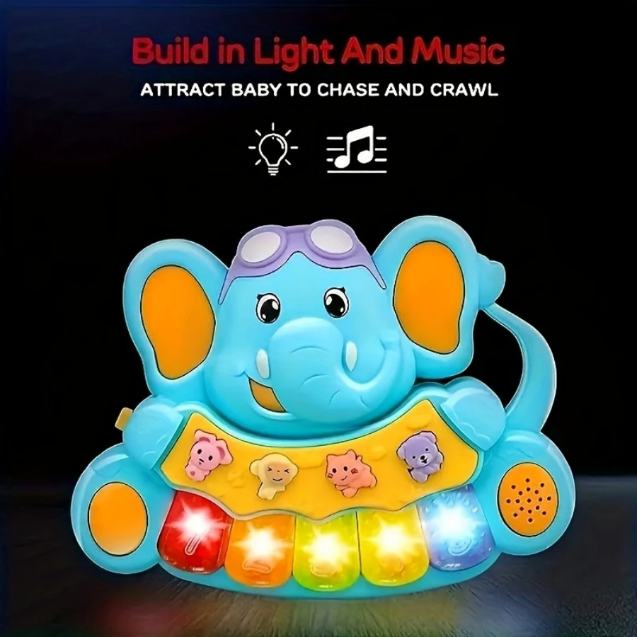 Baby Piano Toys, Elephant Music Baby Toys 18 Months Early Learning Educational Piano Keyboard Baby Toys For Baby Girls Piano Toy