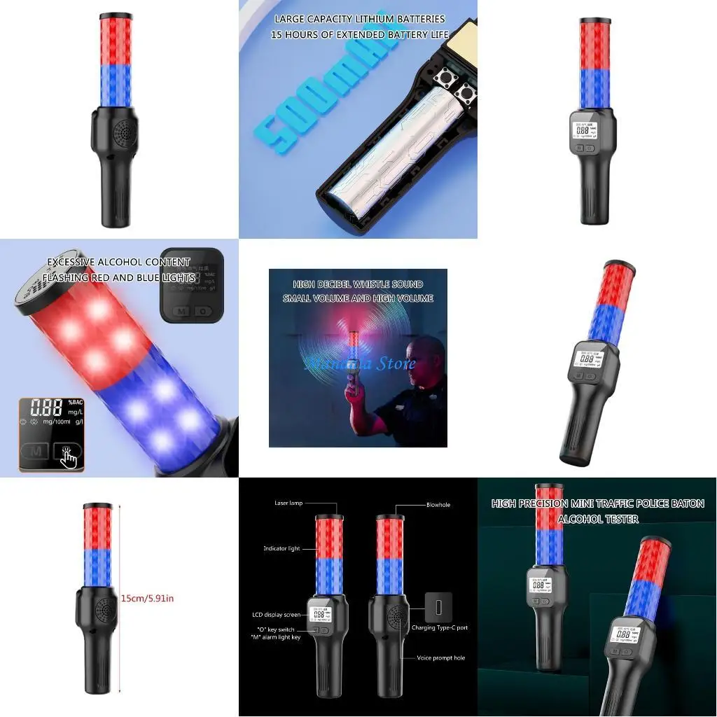 

U2JC Testing Meter Tester Digital Breathalyzer with LED Screen Rechargeable