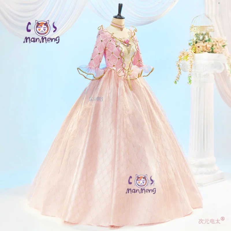 

Annalise Erica True and False Princess Cosplay Costume Halloween Carnival Women's Pink Wedding Dress New High Quality Uniform
