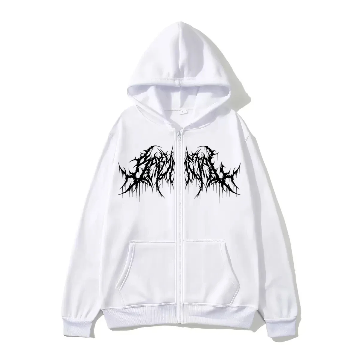 Y2K Zip-Up Hoodie, Men, Clothes with Graphic Prints, Hip Hop Style, Gothic 2025 Autumn Winter Keep Warm Long Sleeves Sweatshirt