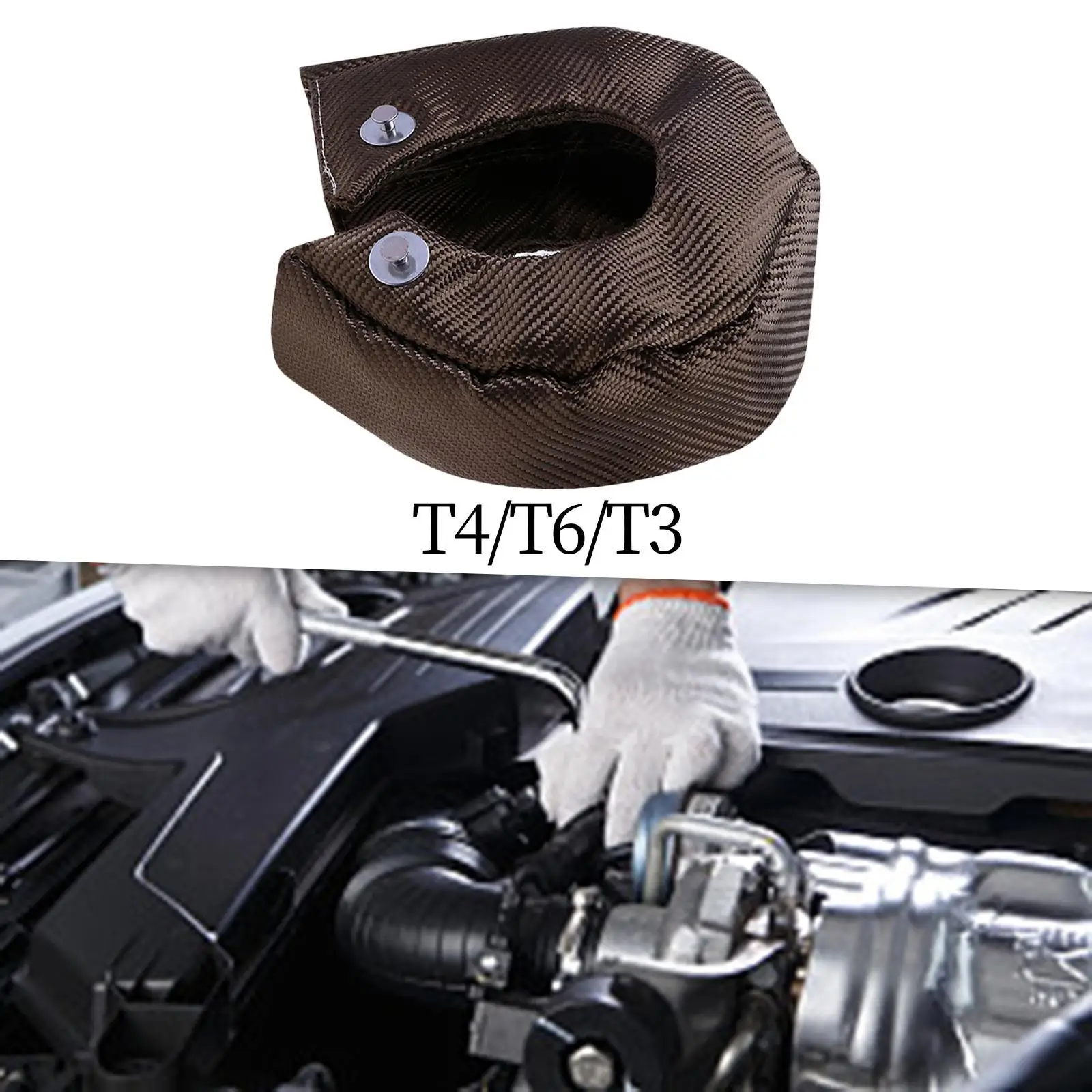 Turbocharger Heat Shield Cover Turbo Blanket Turbocharger Cover Silicone Fiber