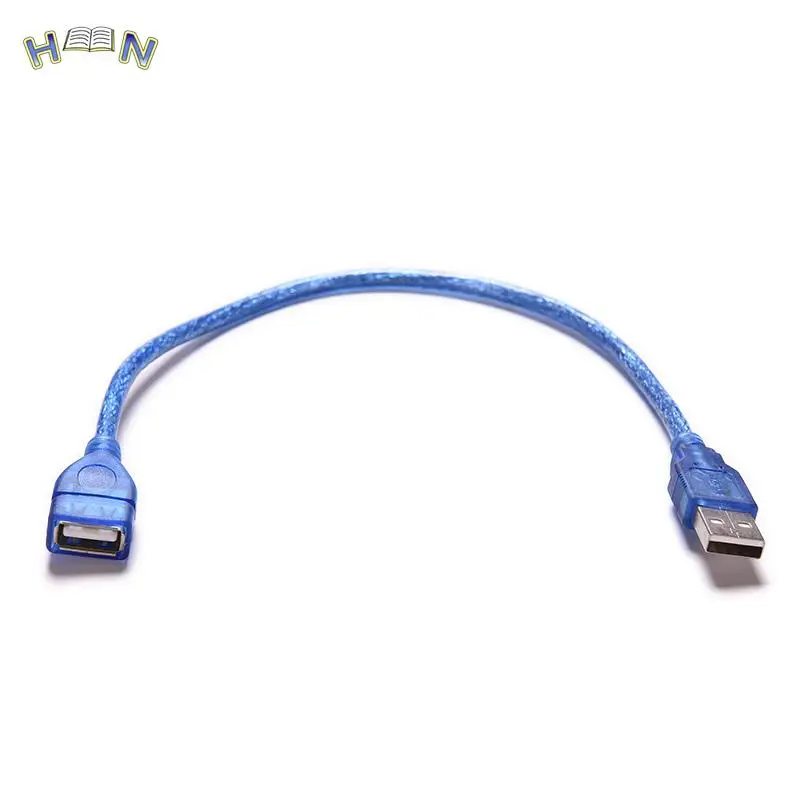 30cm USB 2.0 Extension Cable USB 2.0 Male To USB 2.0 Female Extension Data Sync Cord Cable Anti-Interference Blue