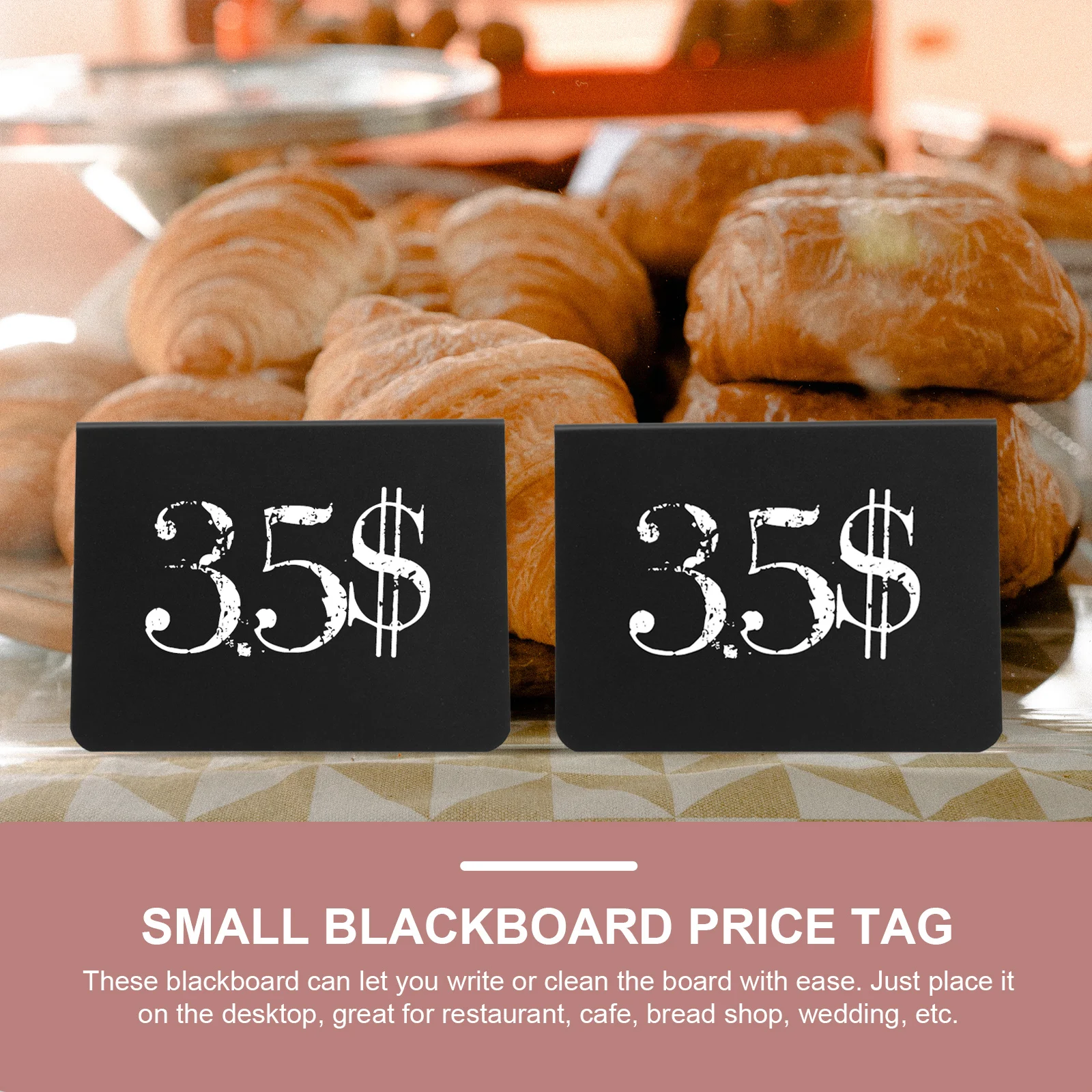 6Pcs Mini Chalkboard Sign Premium PVC Desktop Message Board for Wedding Kitchen Cafe Display Use Small Chalkboards