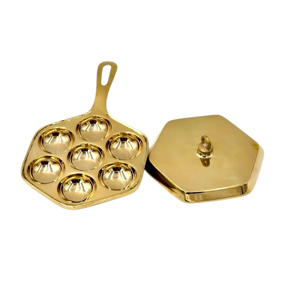 Real brass handmade luxury rice cake pot kitchen utensils