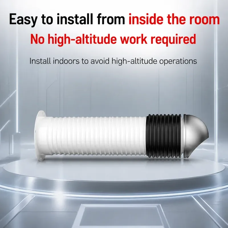 for Exterior Wall Hood Vent Outdoor Outlet Cover Integrated Indoor Installation Exhaust Louver