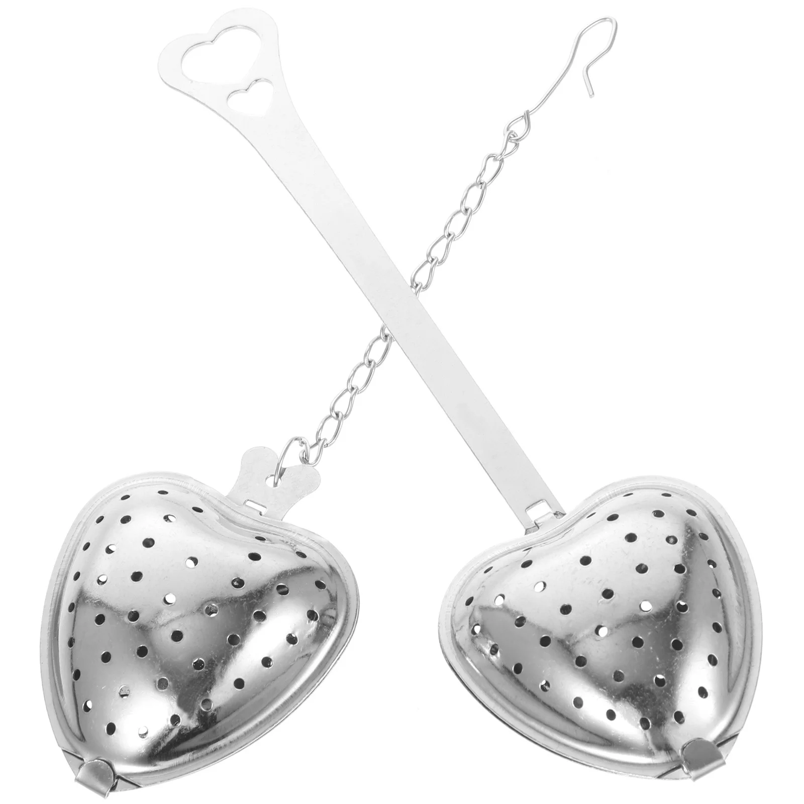 

2Pcs Cute Heart Tea Infuser Stainless Steel Fine Mesh Strainer Professional Tea Filter for Home Kitchen Office