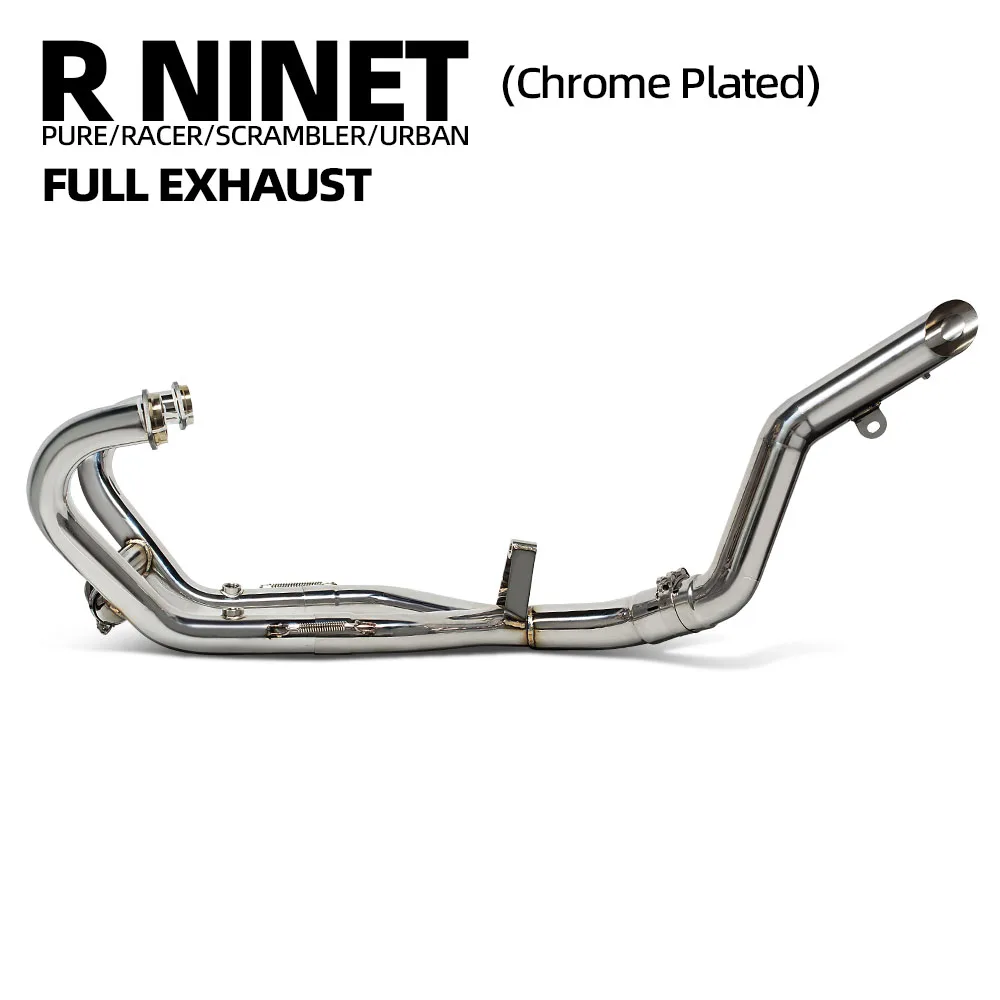 RNINET Exhaust System For BMW R NINET Pure Racer Scrambler Urban 2015-2024 Motorcycle Escape Chrome Plated Front Pipe Muffler