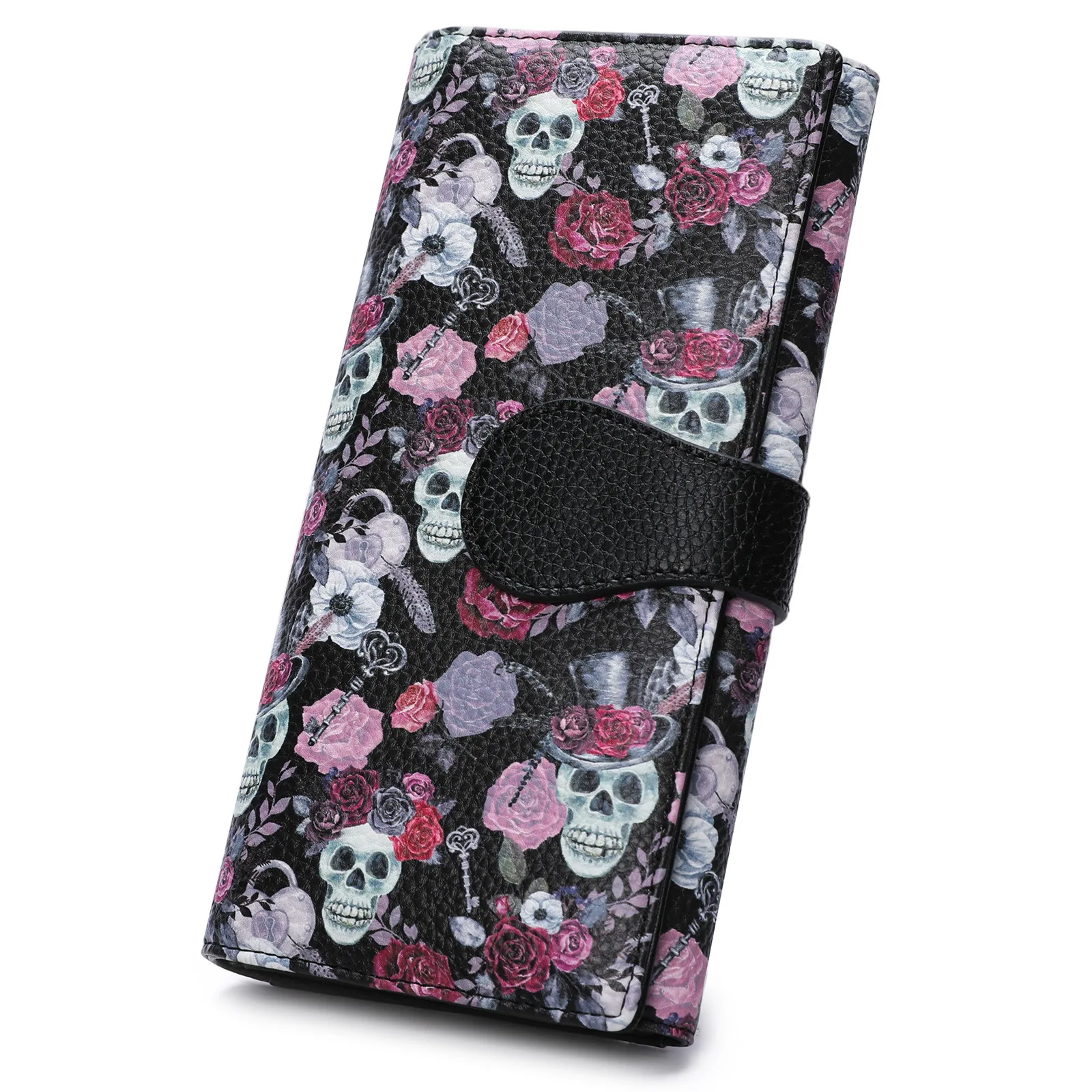 Rfid Blocking Hedgehog Rabbit Cartoon PU Leather Long Women Wallet Large Capacity Three Floded Coin Purse for Ladies
