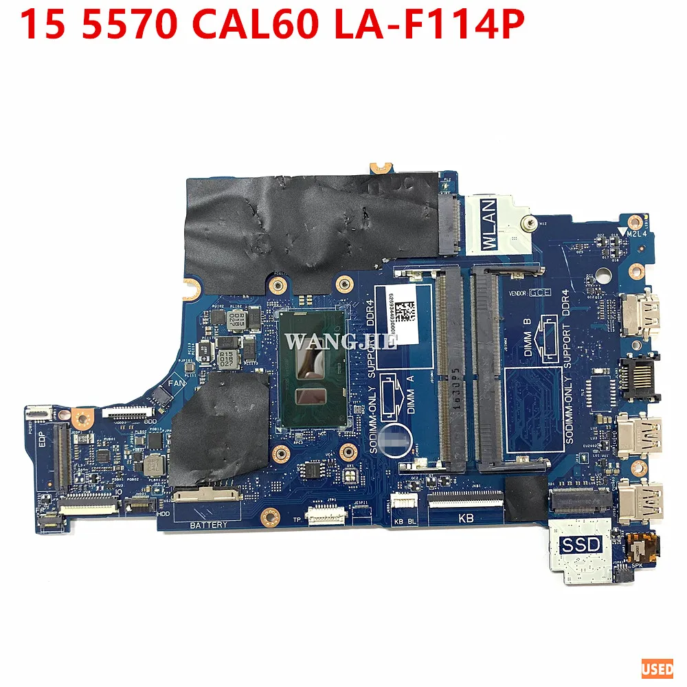 CN-0F7MGJ 0F7MGJ F7MGJ LA-F114P 001YV2 0V4K03 untuk DELL 15 5570 Laptop Motherboard CAL60 100% sudah diuji penuh