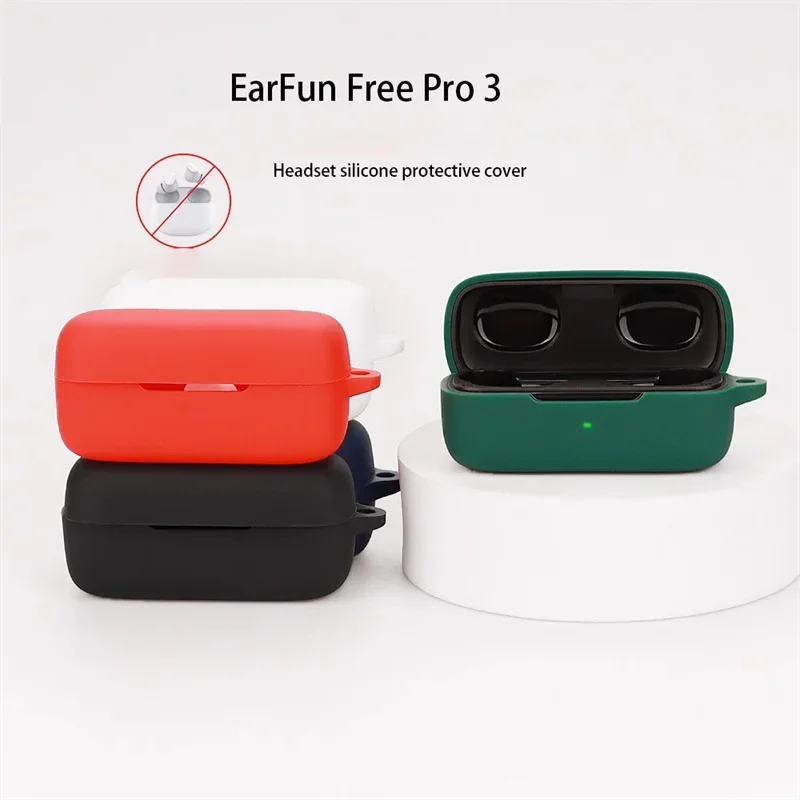 Housse de protection en Silicone pour couteurs EarFun Free Pro 3, Anti-chute et Anti-poussire, chargement pour couteurs EarFun Free Pro 3