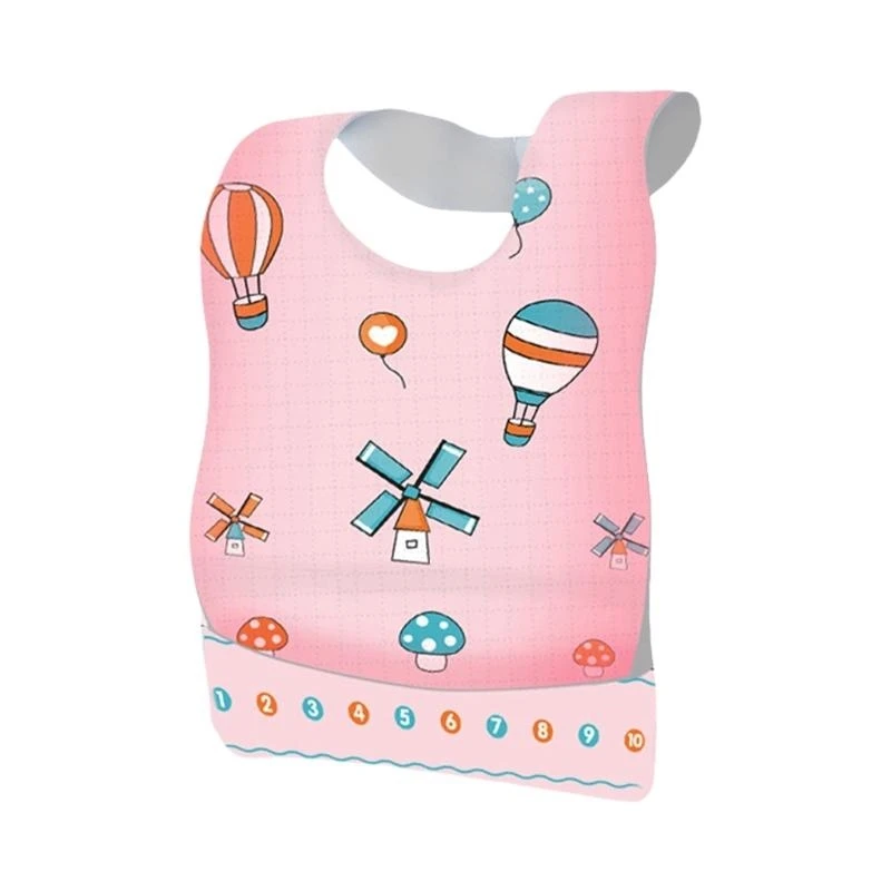 

652F 10Pcs Disposable Feeding Bib Cotton Bib for Toddlers Newborns Cotton Drooling Apron Baby Burp Cloths Feeding Bib