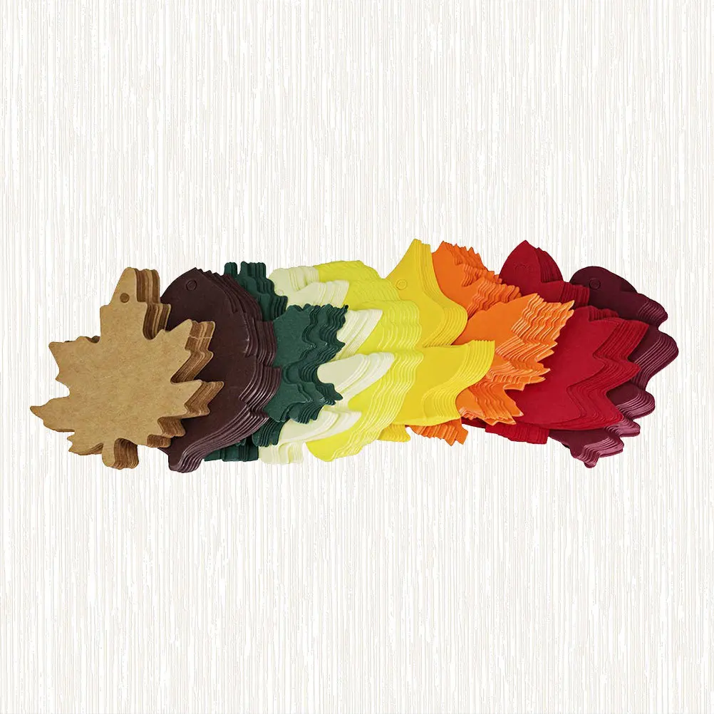 180 قطعة مابل ليف علامات الهدايا كرافت رسالة آخر عيد الشكر عيد الميلاد Diy بها بنفسك الديكور سلسلة التعادل على لوازم الخبز الحاضر