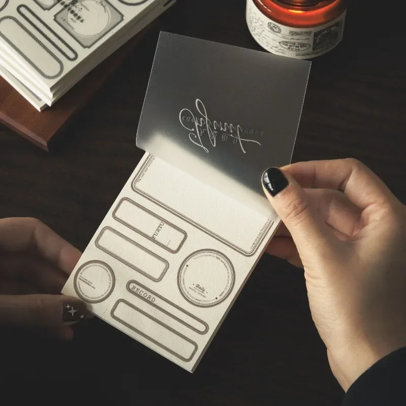 30Pcs Sticky Girl Note Book Border Basic Tear Border Notebooks Collage Handbook Material Writing Scrapbook Cut 142 * 92mm