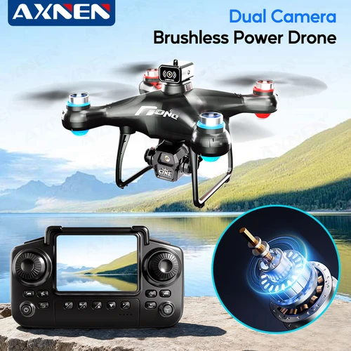Imagen 1 del producto AXNEN E55AIR Drone Mini cámara Dual 8K aérea HD helicóptero Profesional GPS evitación de posicionamiento Motor sin escobillas Drone