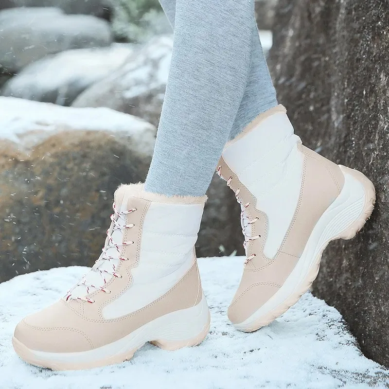 Womens Snow Boots High End Plush Keep Warm Winter Shoes Comfort Non Slip Hiking Boots for Woman Designer Casual Boot Botas Mujer