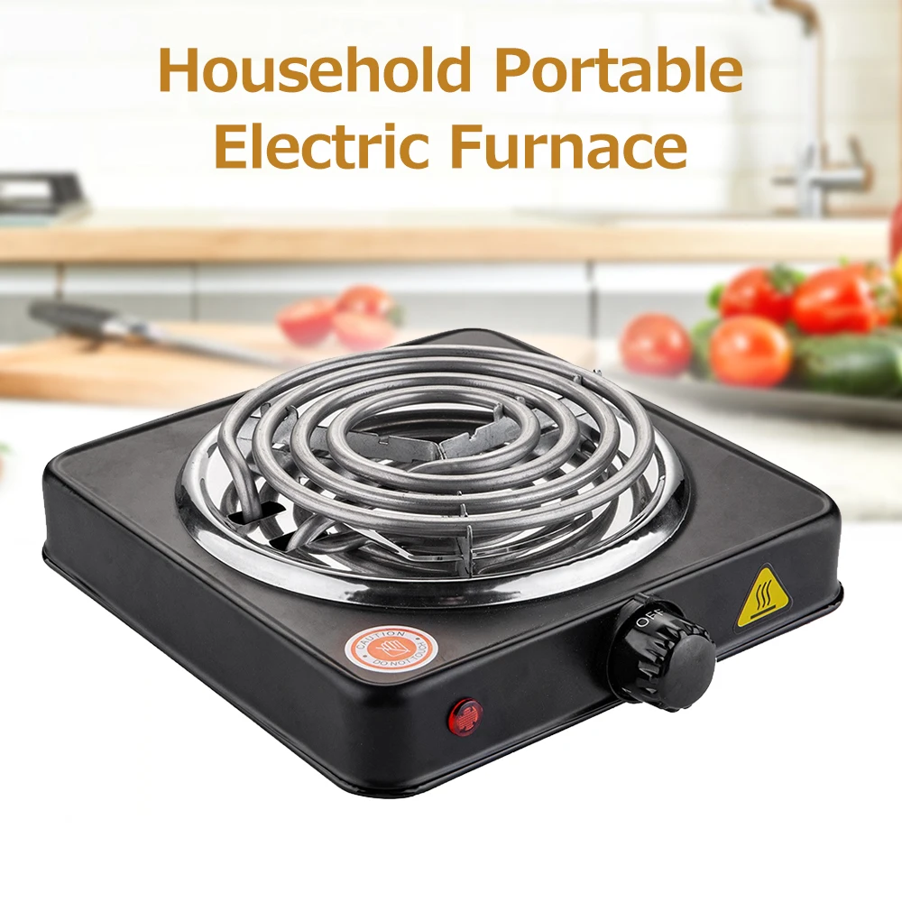 Electric Furnace Household Mini Single Disc Burner Portable Hot Plate Mosquito Incense Furnace 1000W 200-1000℃ Kitchen Stove