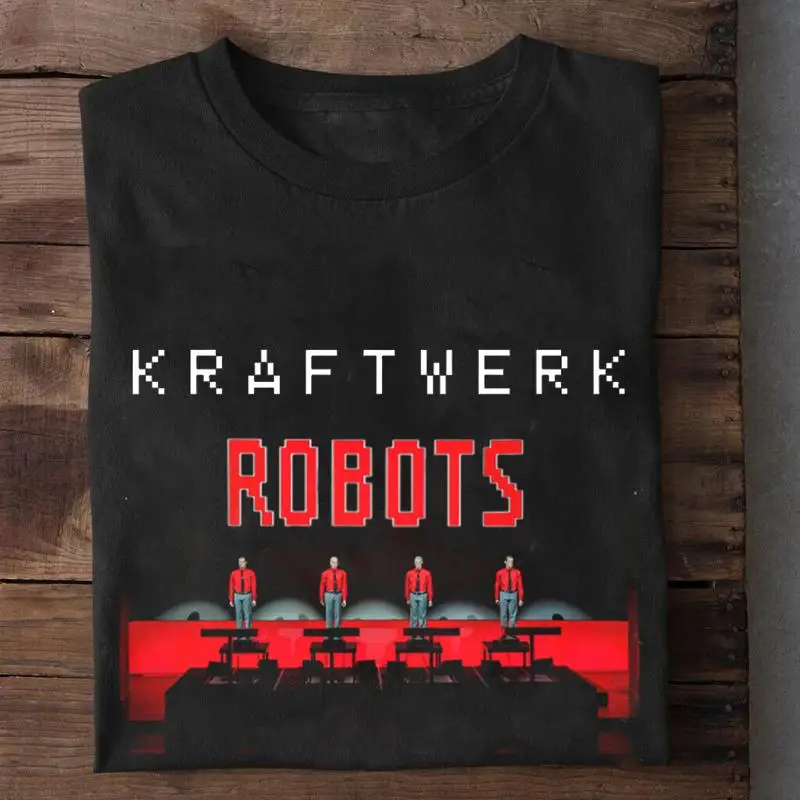 Kraftwerk Band The Robots Concert  Black T Shirt OM352