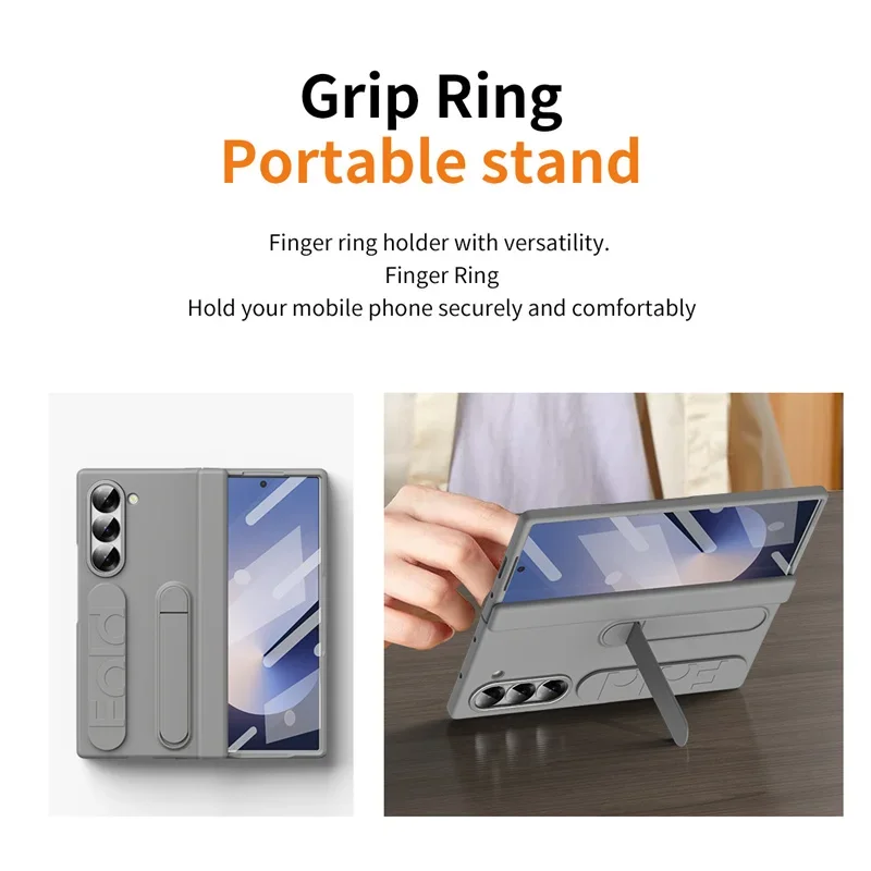 Hinge Protection For Samsung Galaxy Z Fold 7 6 5 4 3 Case With S Pen & Screen Protector & Wristband Invisible Bracket Z Fold 8 view 6