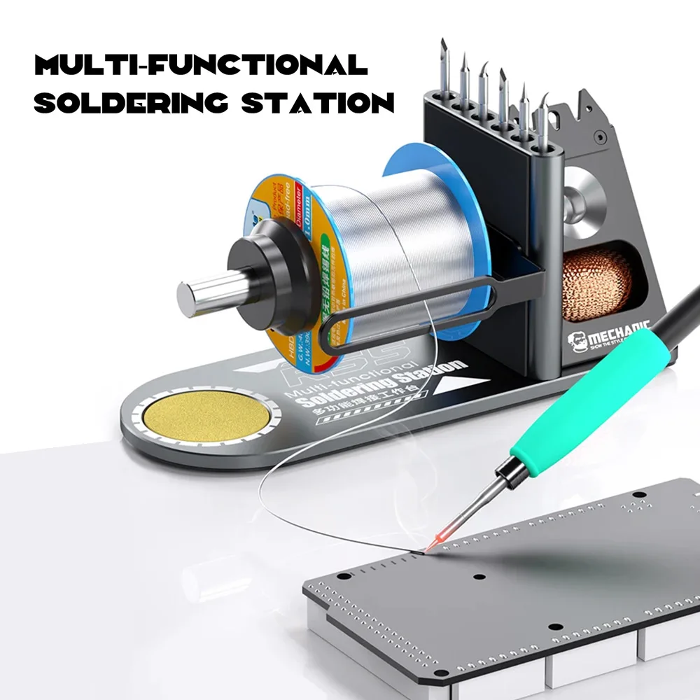 MECHANIC RS5 Multi Functional Soldering Station with 6 Iron Tip Placement Holes For Faster Replacement During Maintenance