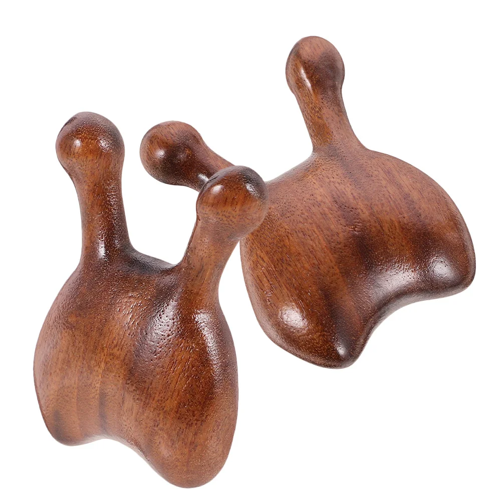 

2pcs Wooden Nose Massager Tool Smooth Polished Finish For Facial Acupoint Scraper Tension Relief Portable Face Guasha Scraper