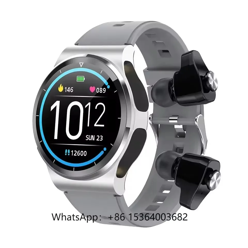 

Fashion Smart Watch GT69 2 in 1 Smart Watches with Wireless Earbuds TWS Waterproof IP67 Smart Watch Earphone
