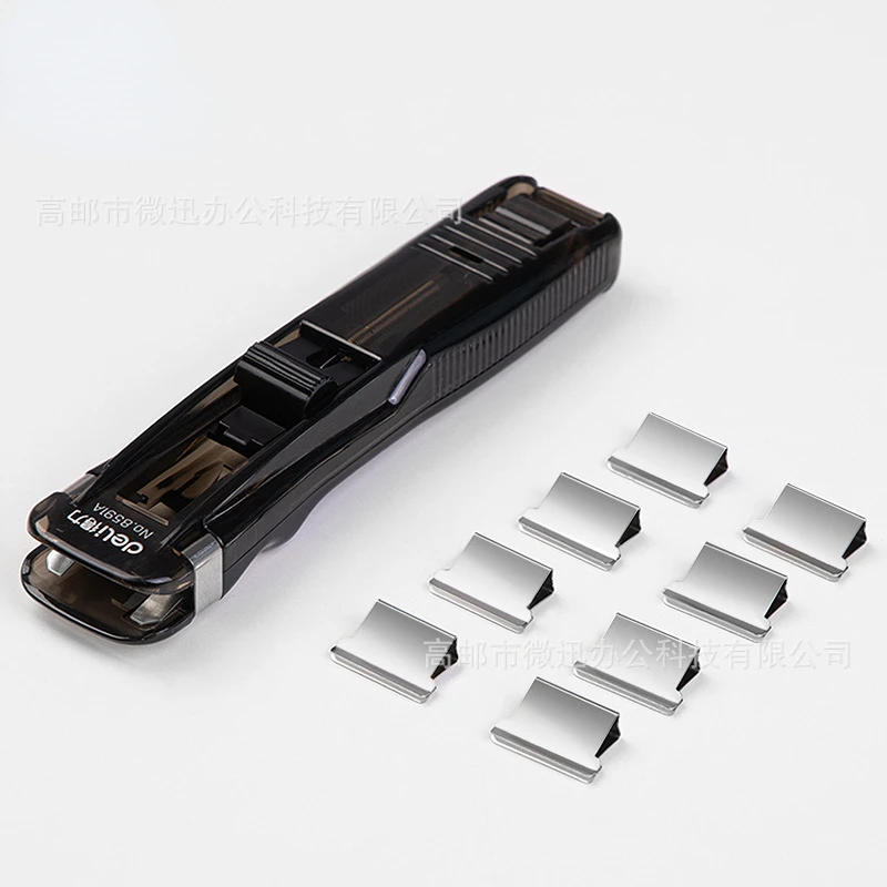 Metal Clip Push Clipper Latest Stapler Paper Fixing Organizing Stapler Reusable Portable Push Clamp Not Damage Paper