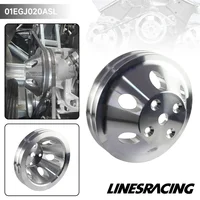 Ajuste para bloque pequeño Chevy bomba de agua polea bomba larga aluminio 2 ranuras LWP bloque pequeño Chevy 350 383 400