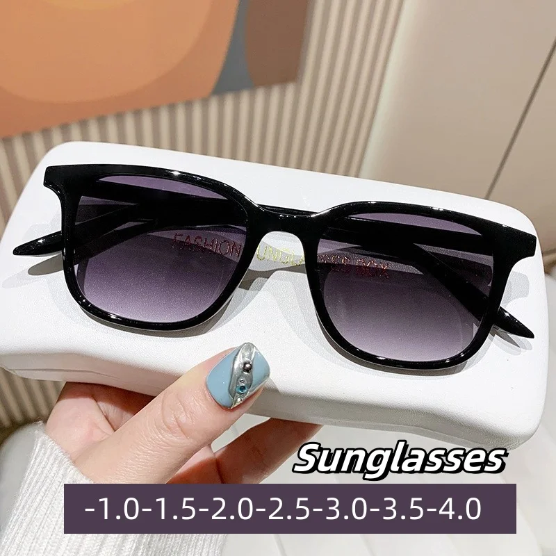 Anti Blue Light Near Sight Eyewear Large Frame Sunglasses for Men's UV Resistant Sunglasses Eye Protection Myopia Sunglasses