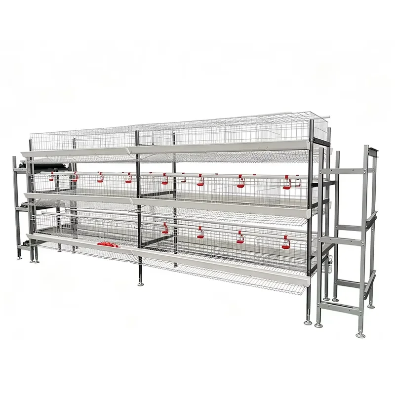 H-type Large Stacked Frame Egg Chicken Equipment Material Food Trough Automatic Feeding, Automatic Water Feeding