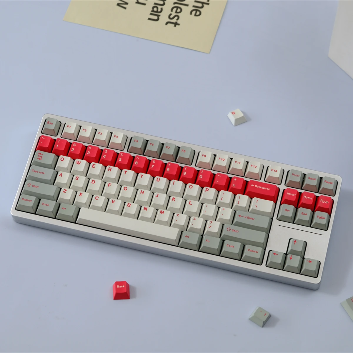 Red Alert Style GMK Keycap Cherry Profile Custom PBT 131 Keys Sublimation Keycaps for Cherry Mx Mechanical Keyboard Key Cap